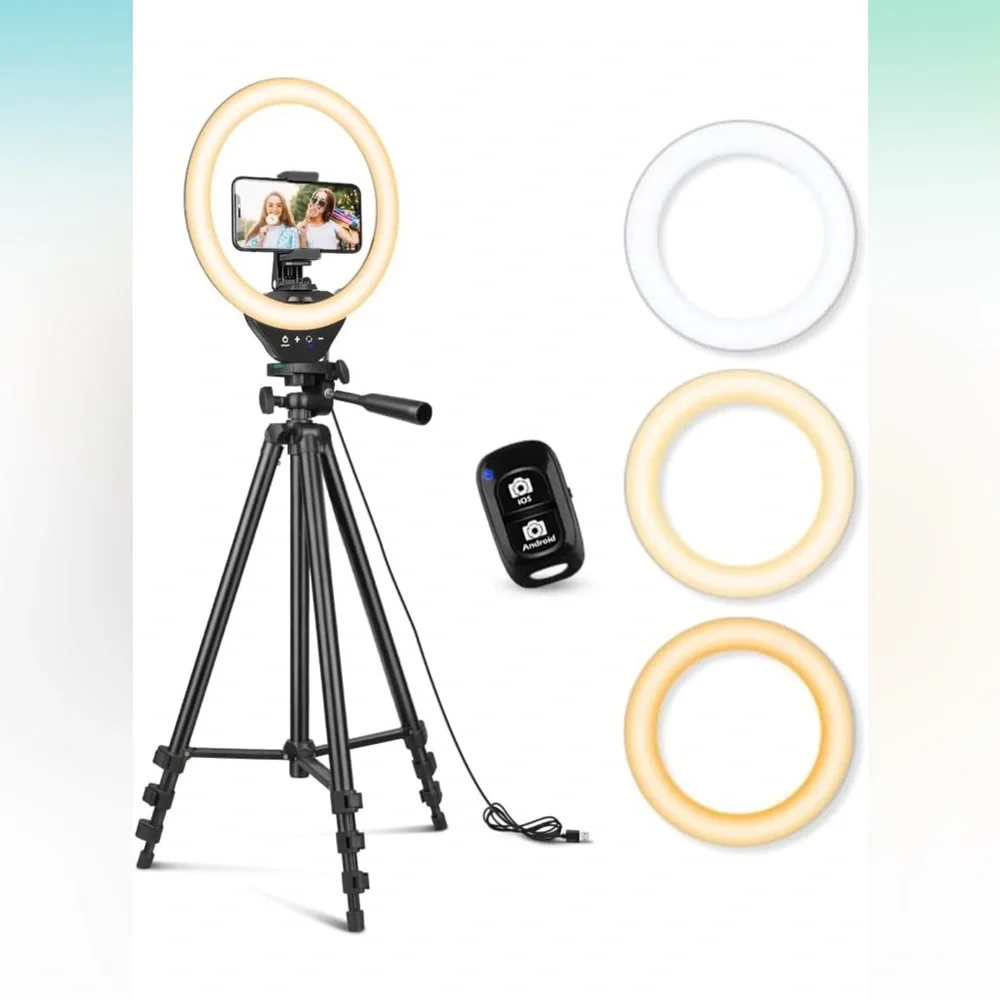 NEW Sensyne 10” Ring Light with 50” extendable tripod